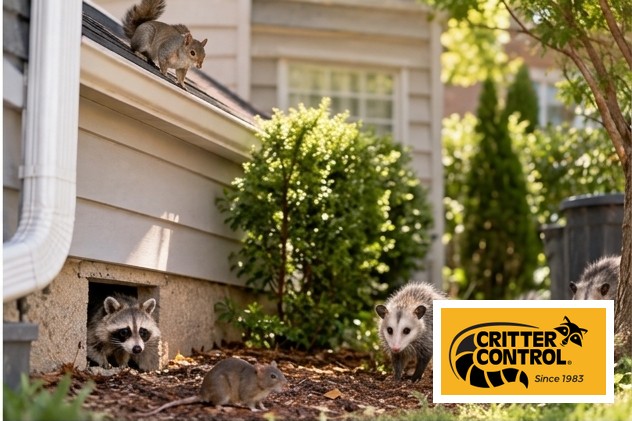 Wildlife entry point allowing animals back into a Polk County attic